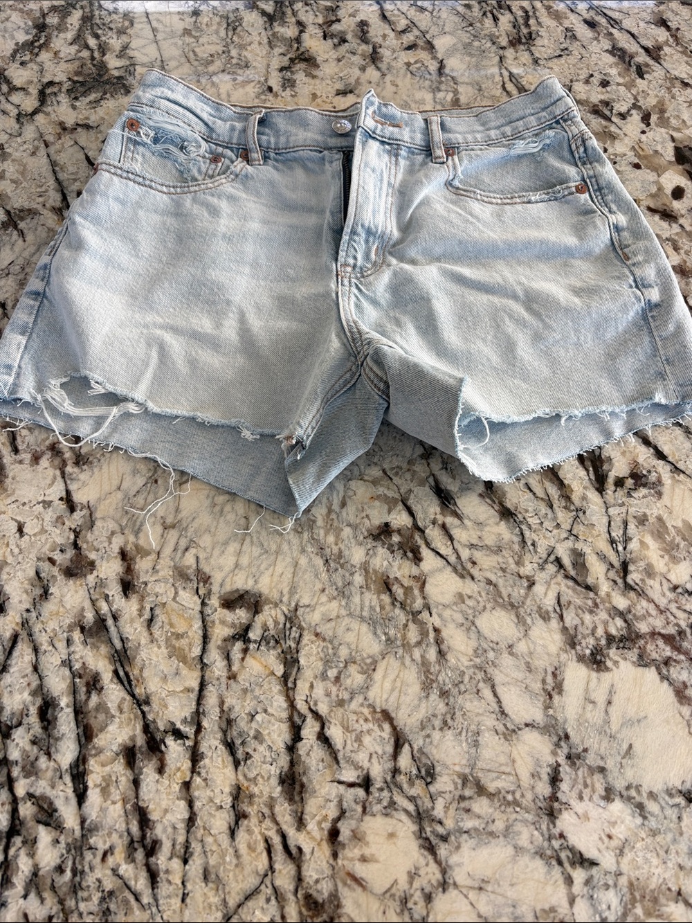 American Eagle High-Rise Light Blue Relaxed Short - NWOT